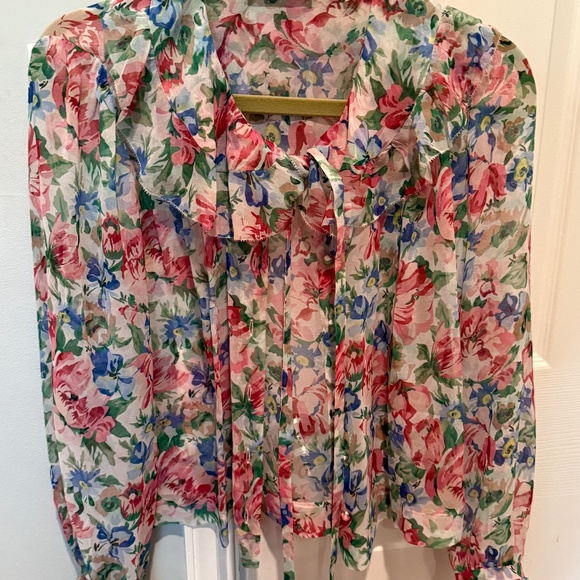 Doen Solange Silk Floral Top - Small - Picture 5 of 5